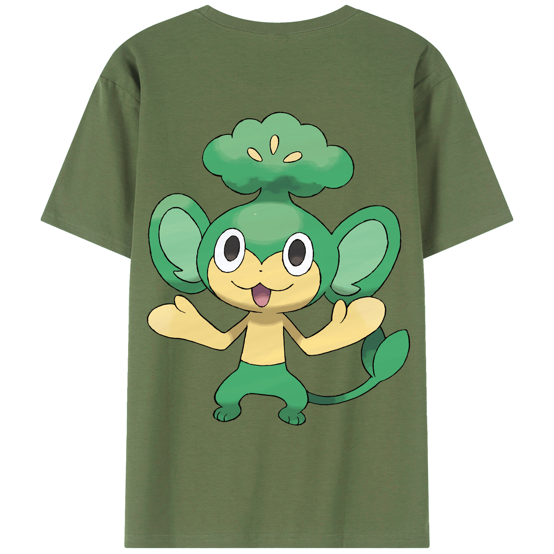 （画像用） ポケットモンスター Pokémon 綿100％ メンズ半袖Tシャツ（バックプリント） 通気性